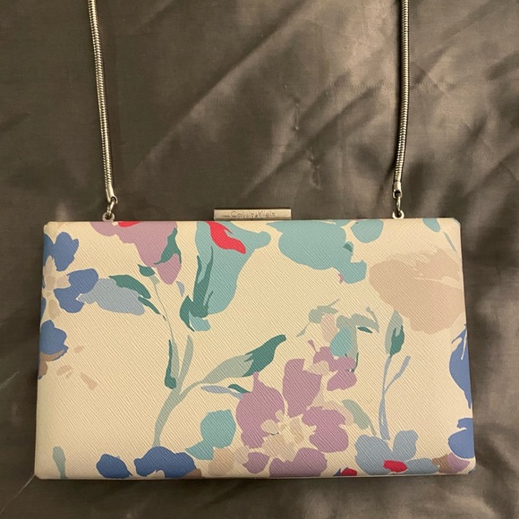 Calvin Klein Handbag - Abstract Floral Hardsided Metal Strap Bag 🌸 - Picture 3 of 15
